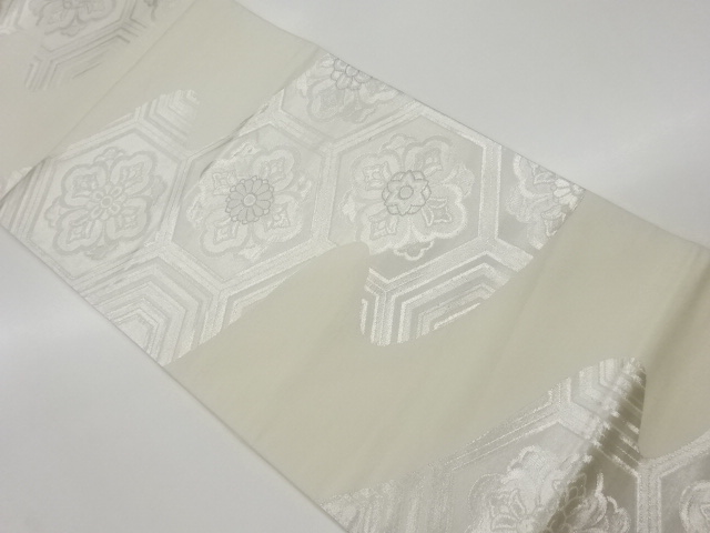 JAPANESE KIMONO / VINTAGE FUKURO OBI / WOVEN FLOWER CRSET